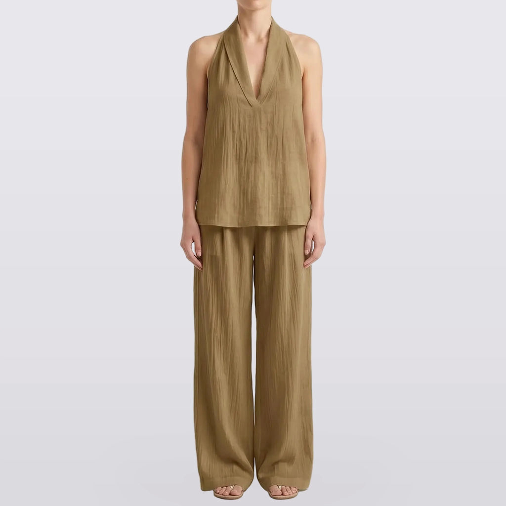 Anveil - Halter-Neck and Wide-Leg Two-Piece