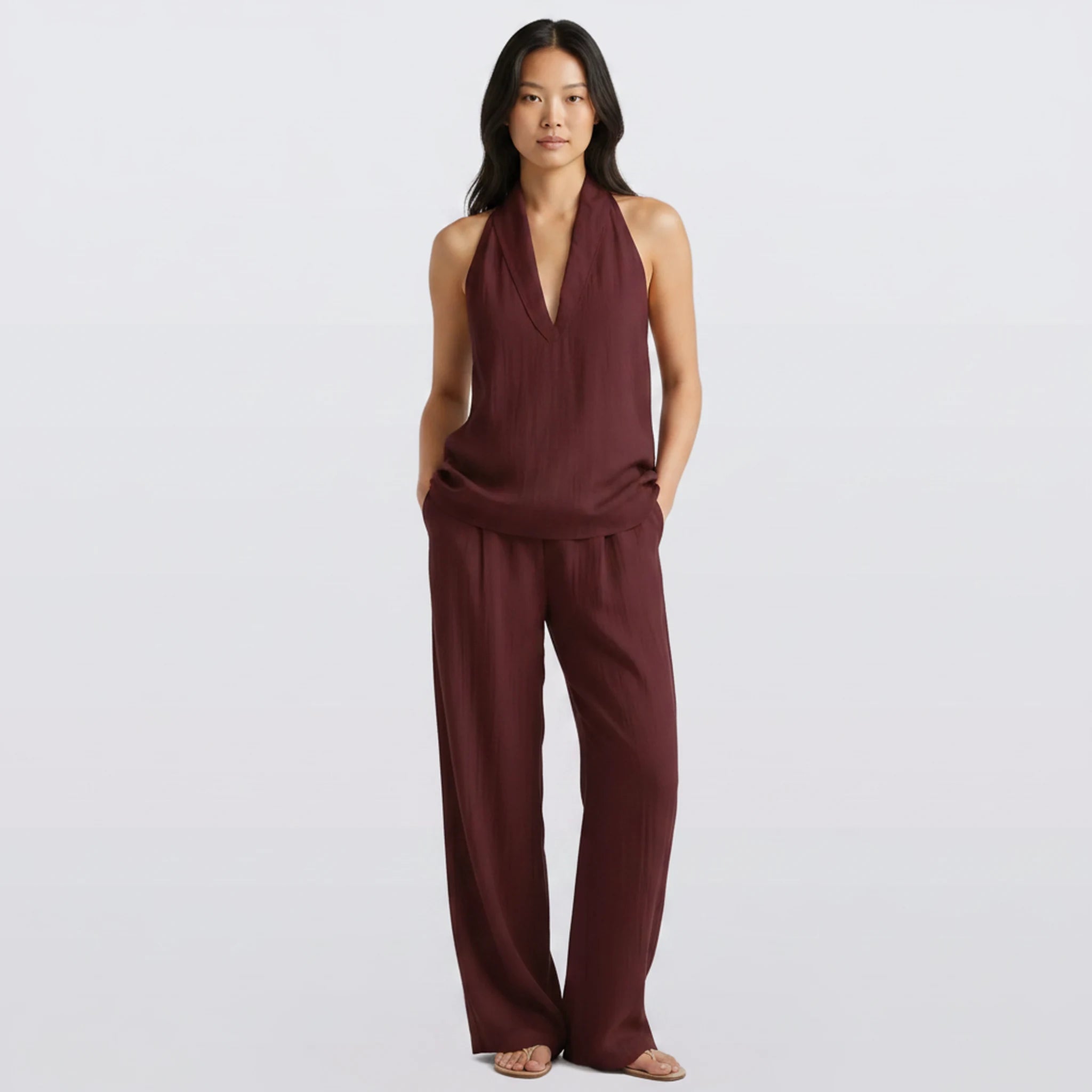 Anveil - Halter-Neck and Wide-Leg Two-Piece