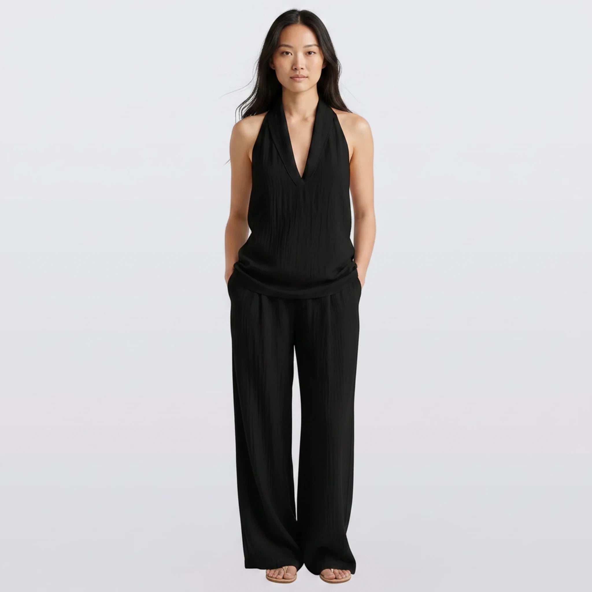 Anveil - Halter-Neck and Wide-Leg Two-Piece