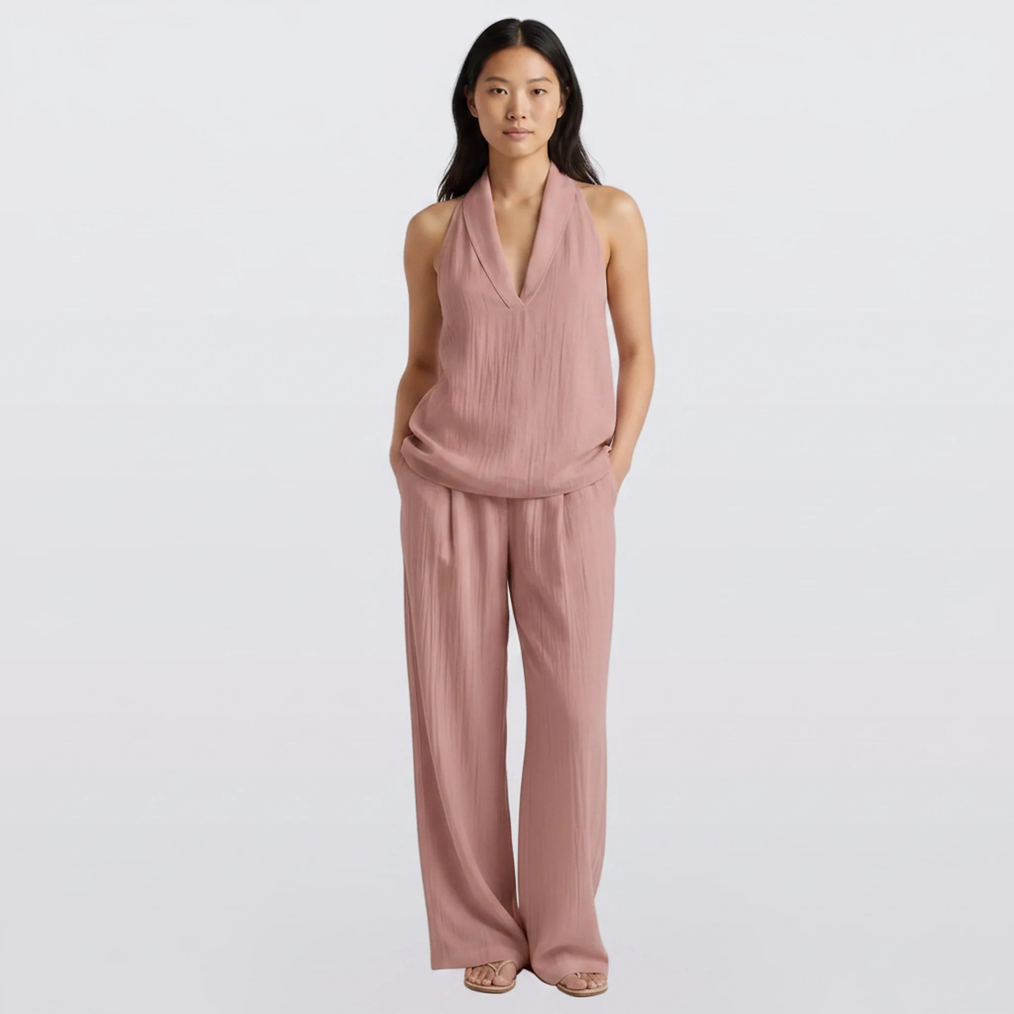 Anveil - Halter-Neck and Wide-Leg Two-Piece