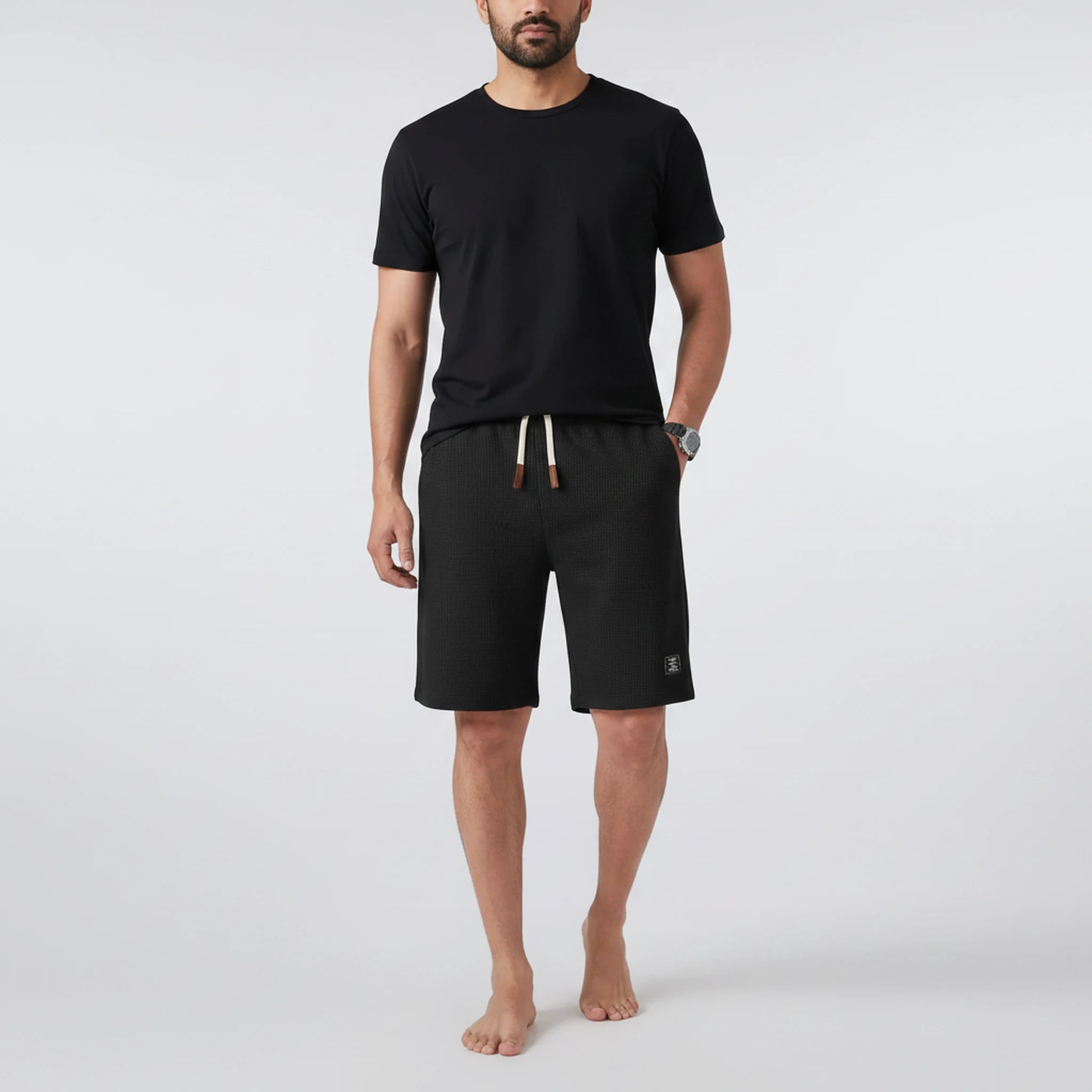 Bexley - Crinkle-Texture Drawstring Shorts