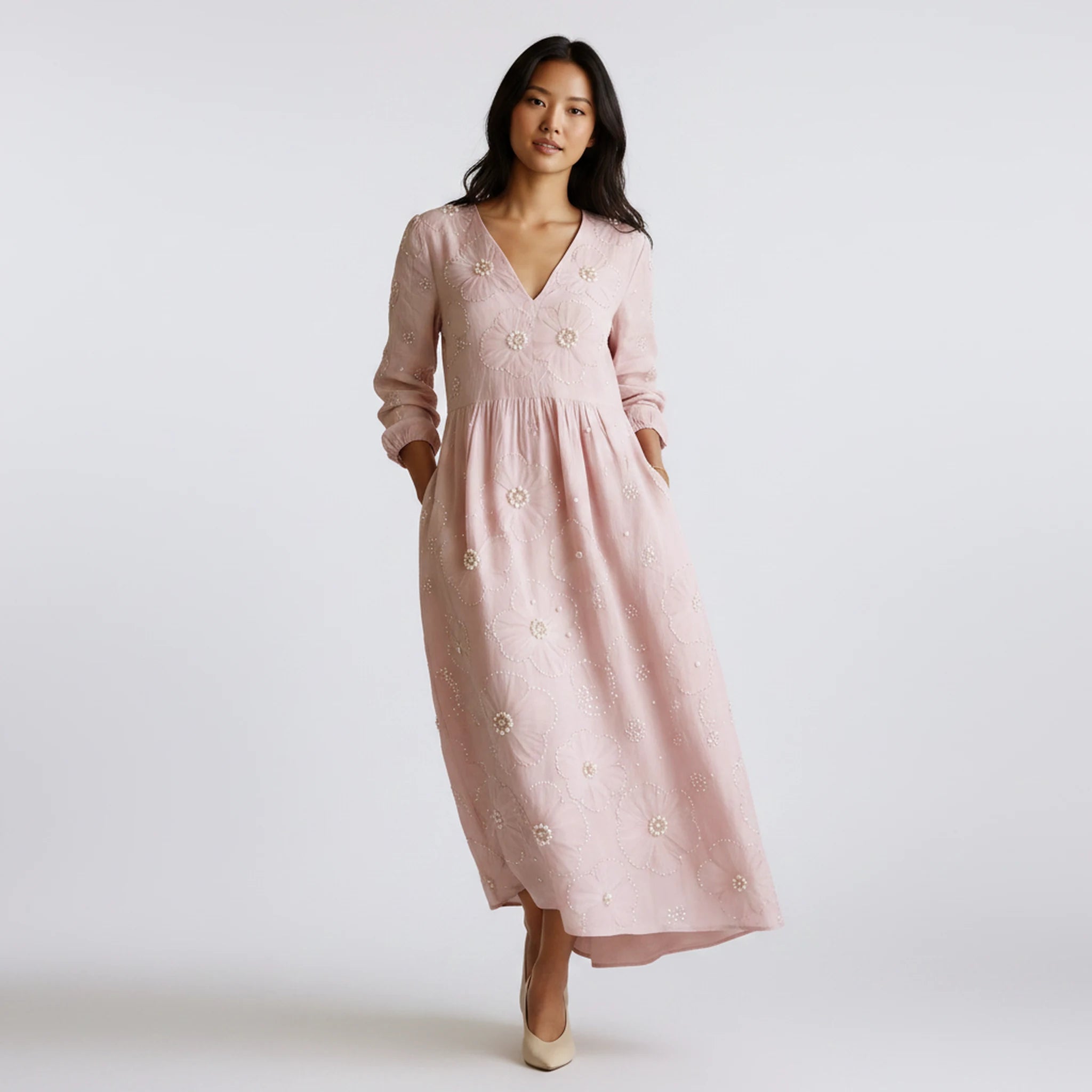 Caliste - Ditsy Floral Tiered Midi Dress