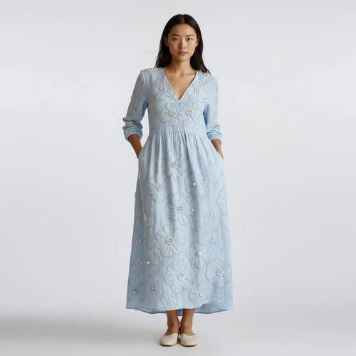 Caliste - Ditsy Floral Tiered Midi Dress