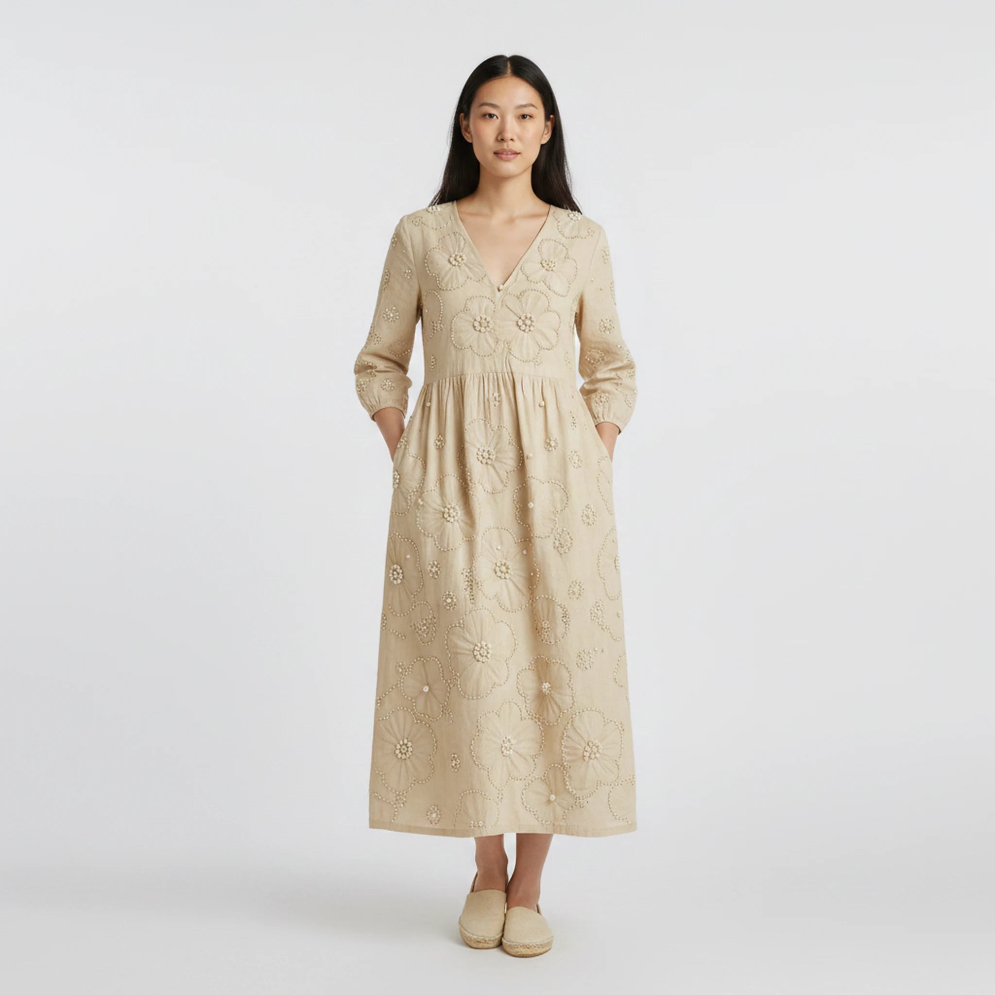Caliste - Ditsy Floral Tiered Midi Dress