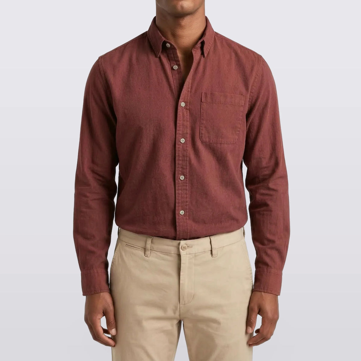 Corbin - Brushed Long-Sleeve Overshirt