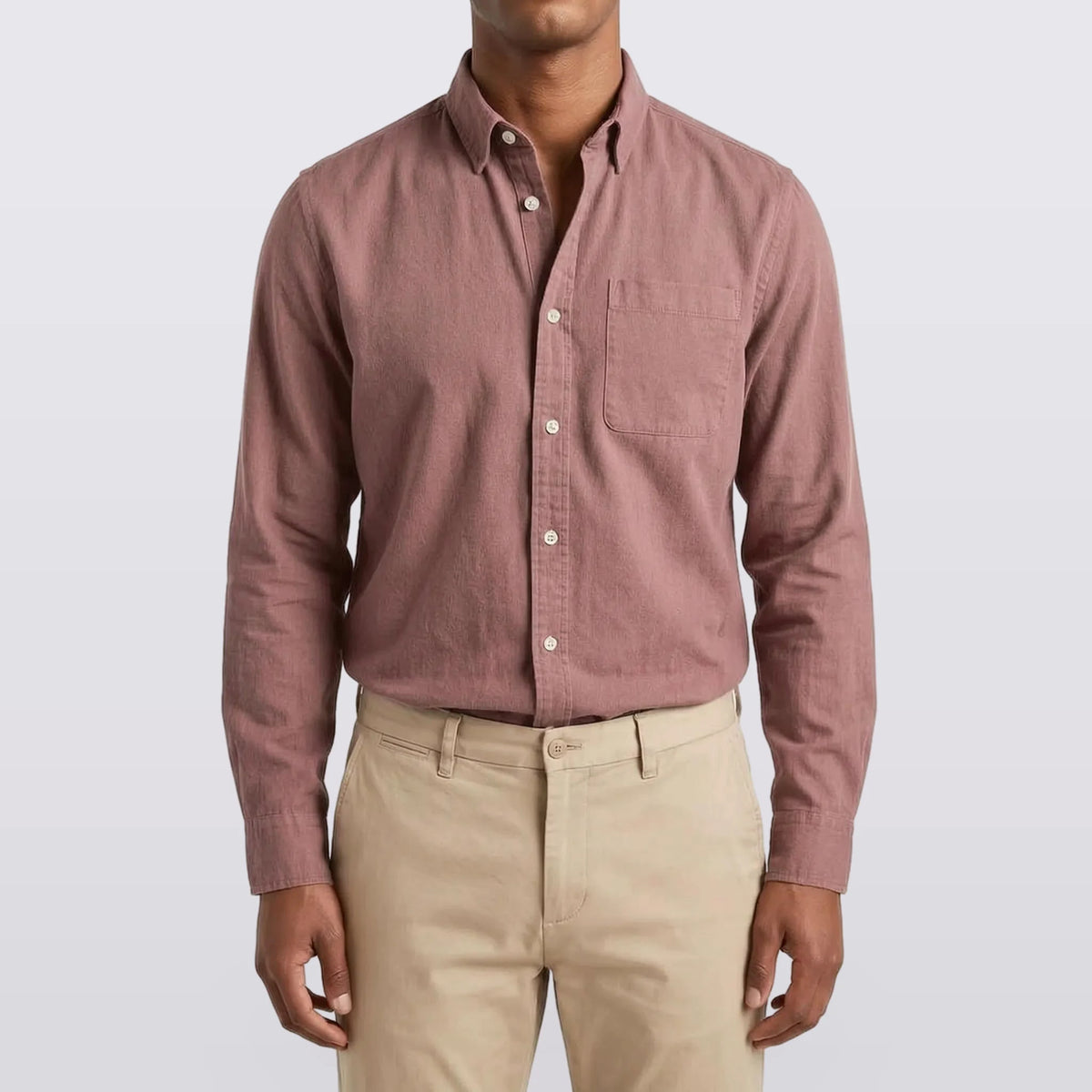 Corbin - Brushed Long-Sleeve Overshirt