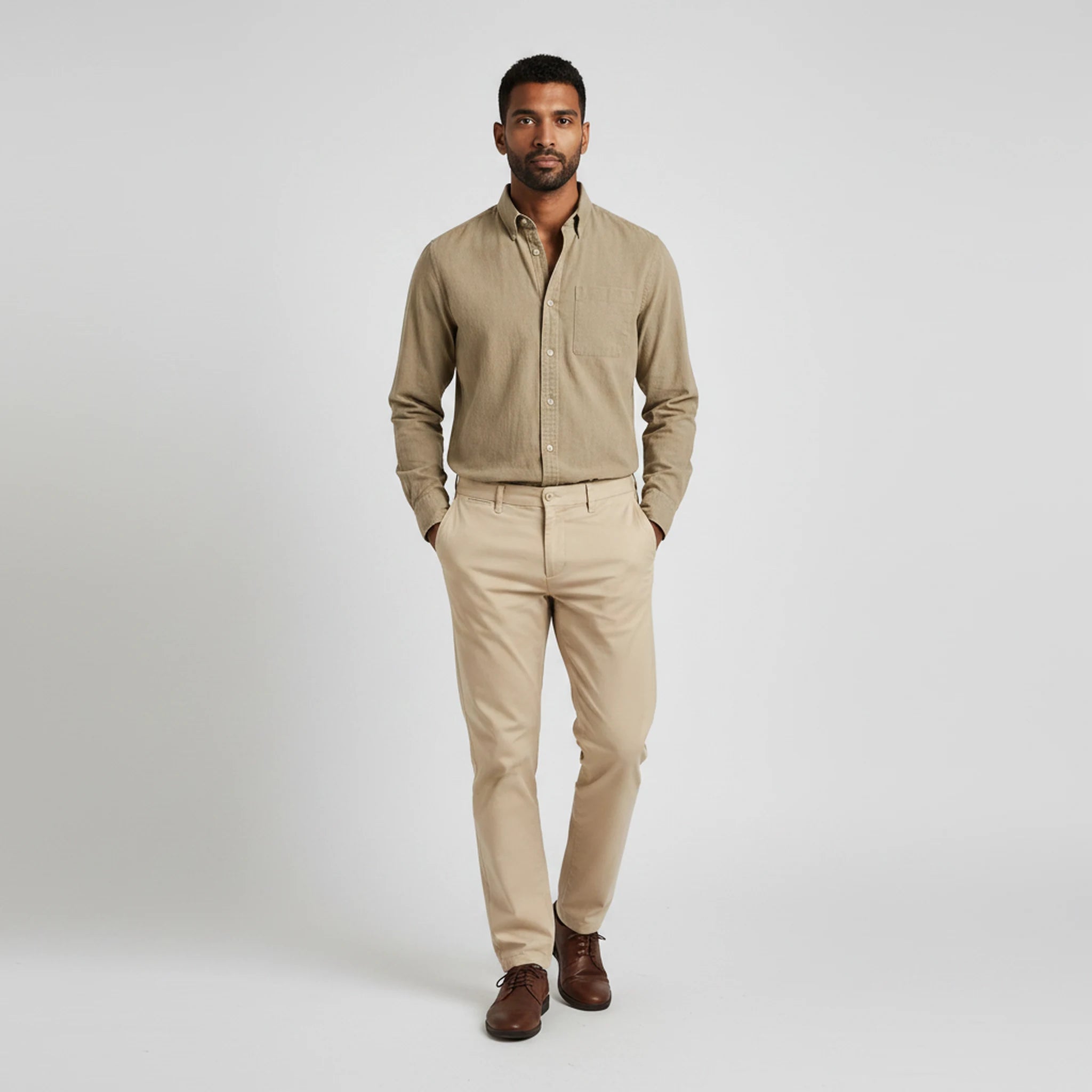 Corbin - Brushed Long-Sleeve Overshirt