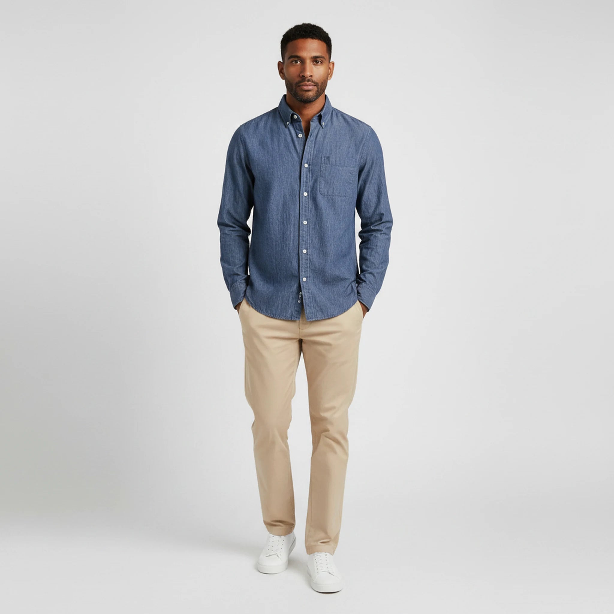 Corbin - Brushed Long-Sleeve Overshirt