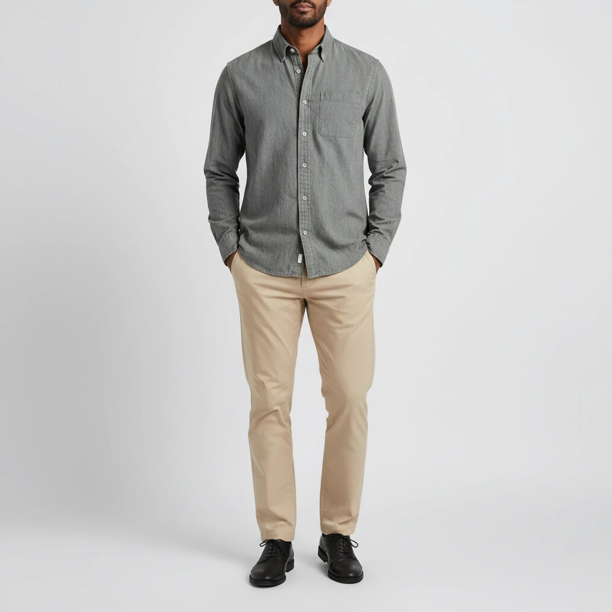 Corbin - Brushed Long-Sleeve Overshirt