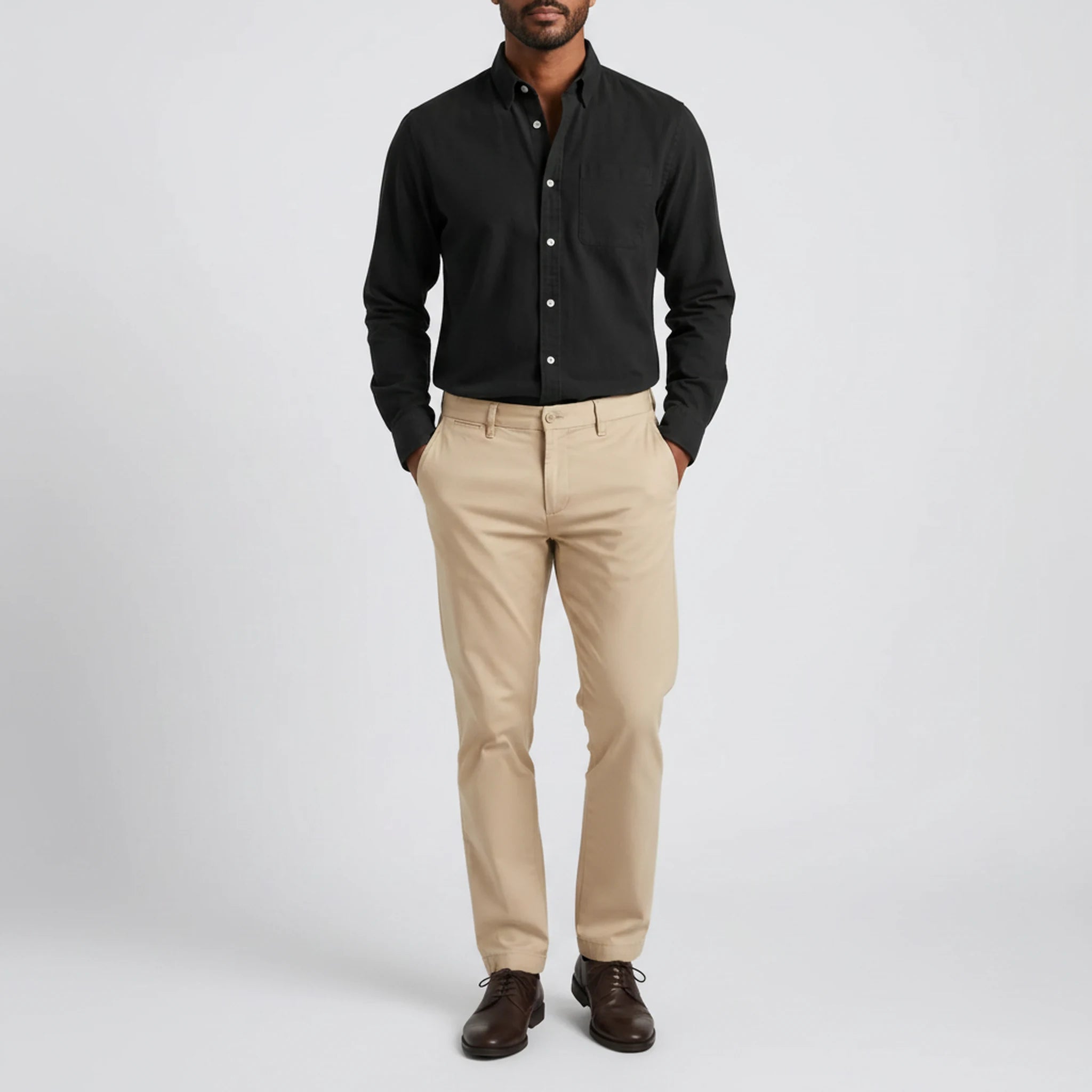 Corbin - Brushed Long-Sleeve Overshirt