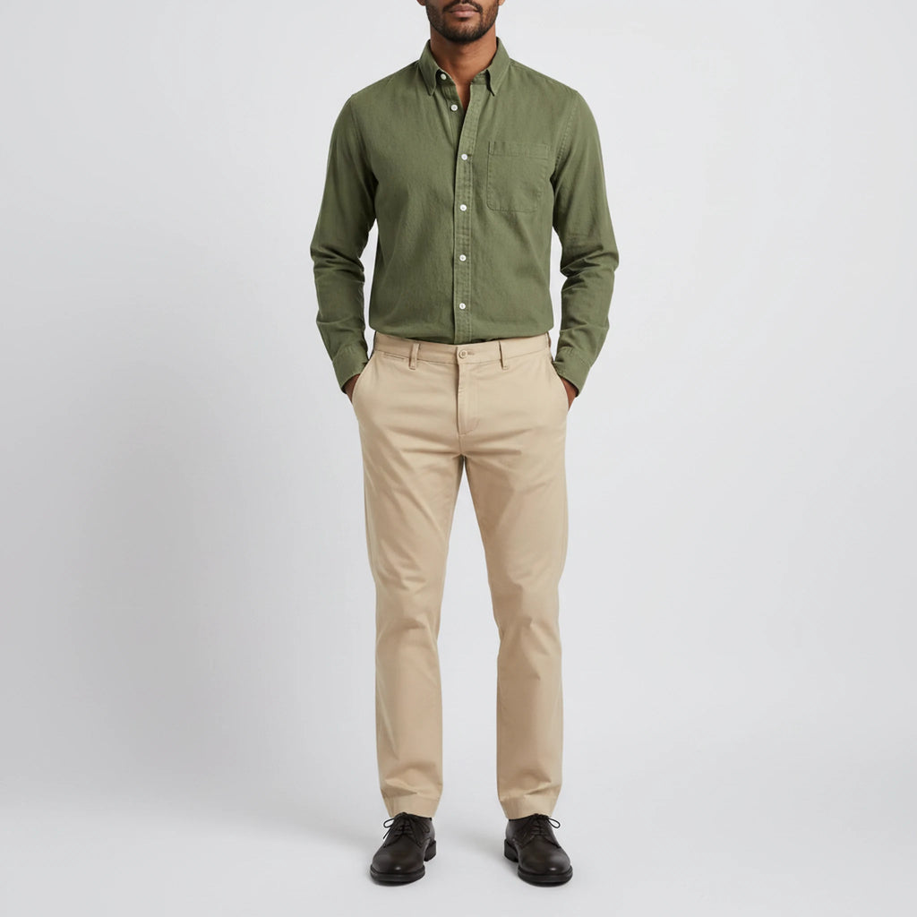Corbin - Brushed Long-Sleeve Overshirt
