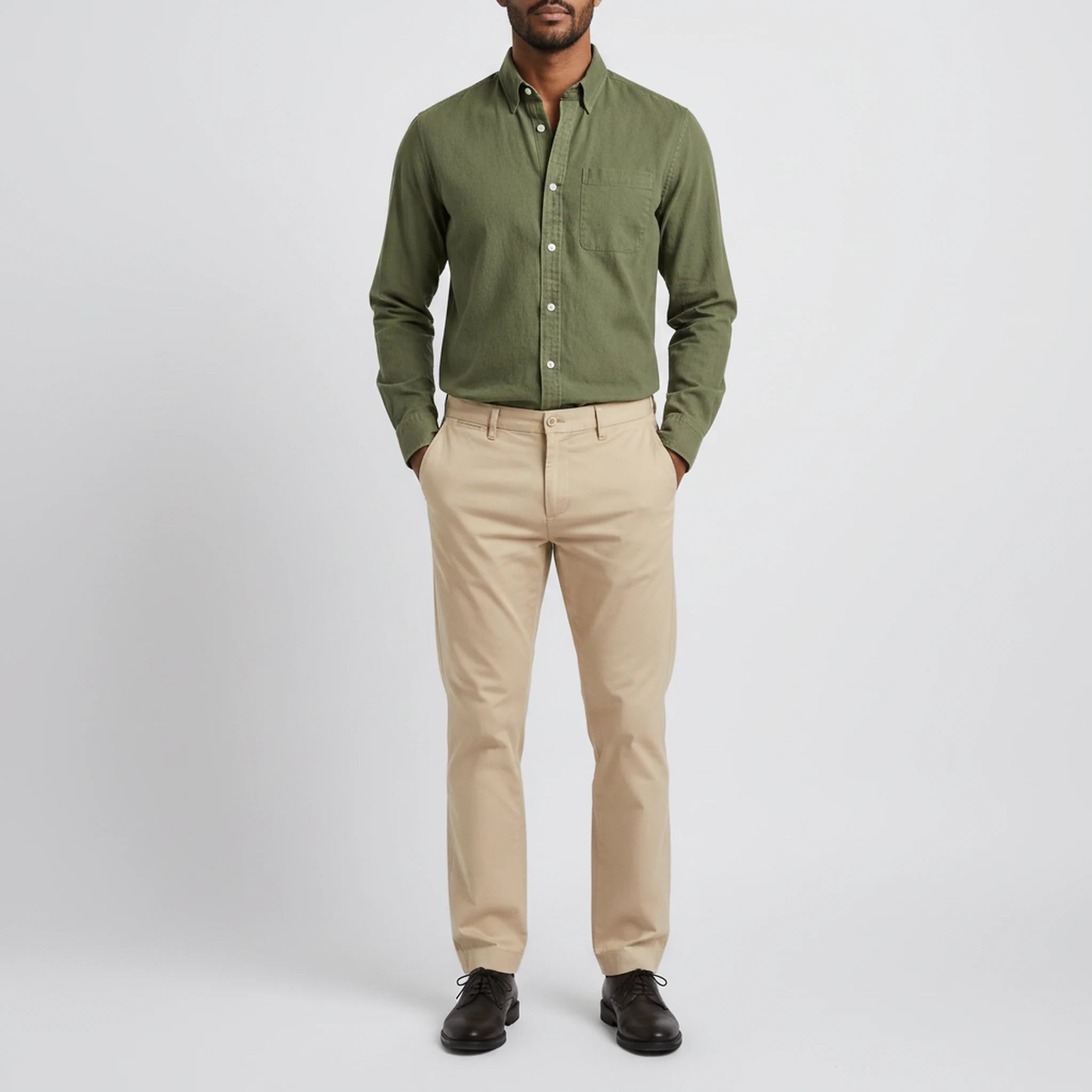 Corbin - Brushed Long-Sleeve Overshirt