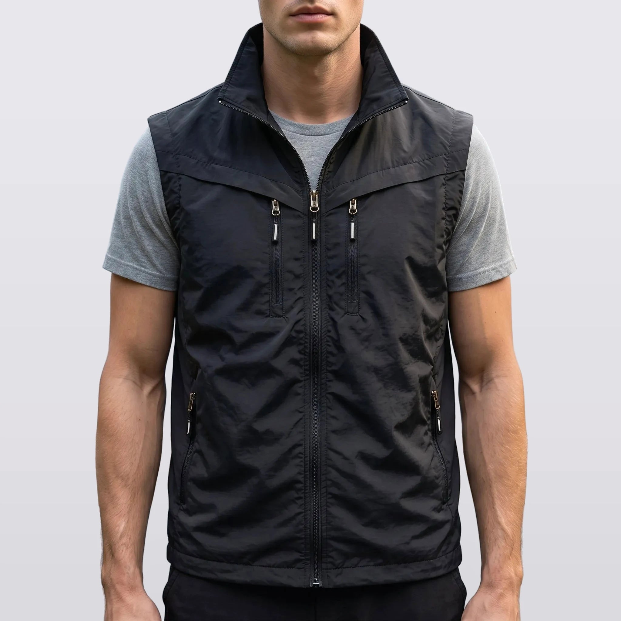 Garrick - Multi-Pocket Sleeveless Gilet