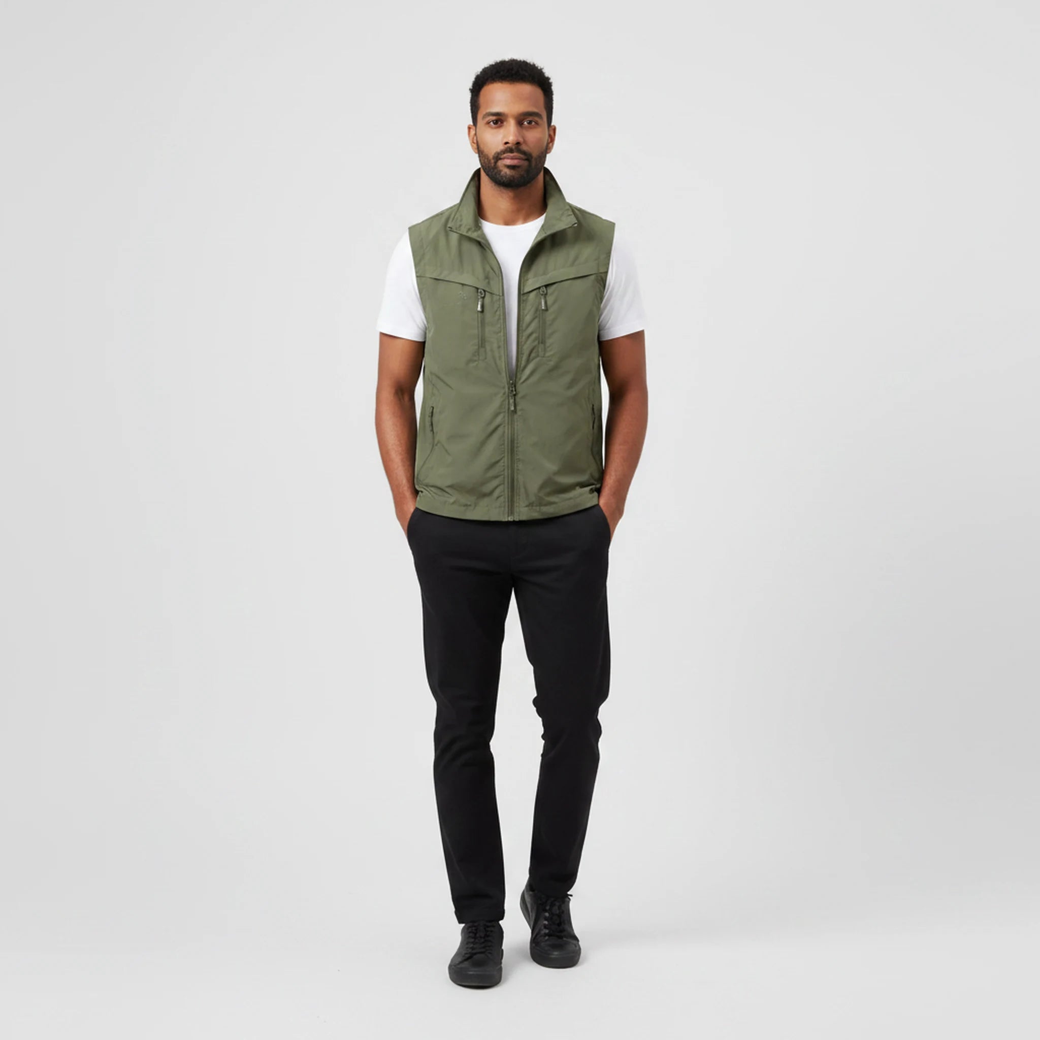 Garrick - Multi-Pocket Sleeveless Gilet