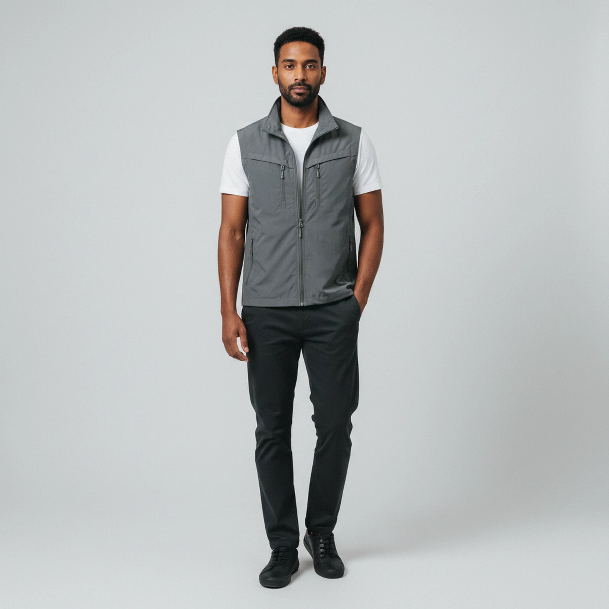Garrick - Multi-Pocket Sleeveless Gilet