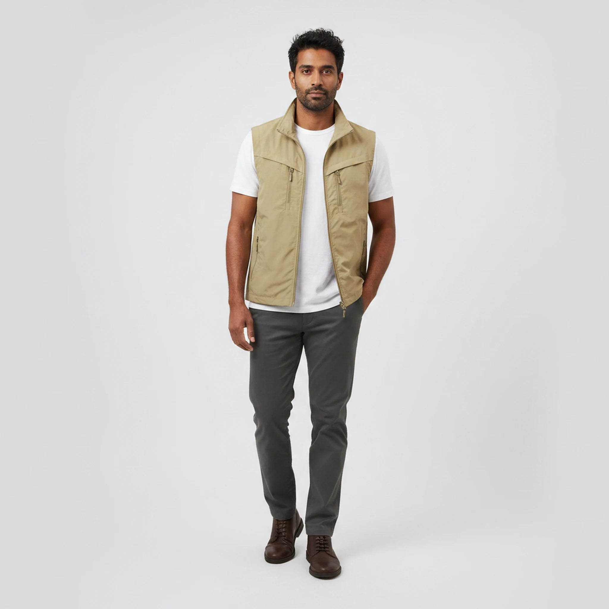 Garrick - Multi-Pocket Sleeveless Gilet