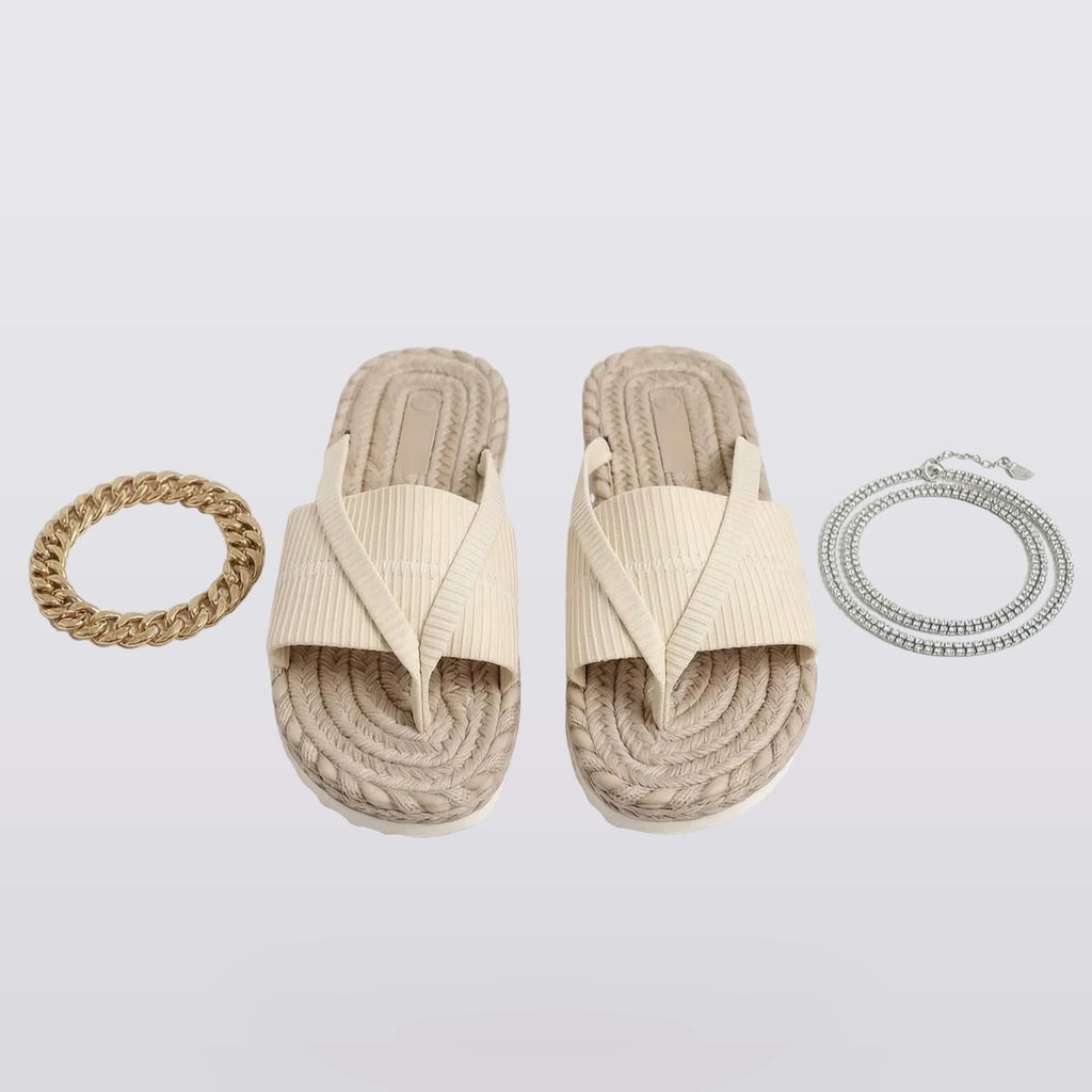 Ilaria - Padded Toe-Loop Flat Sandals