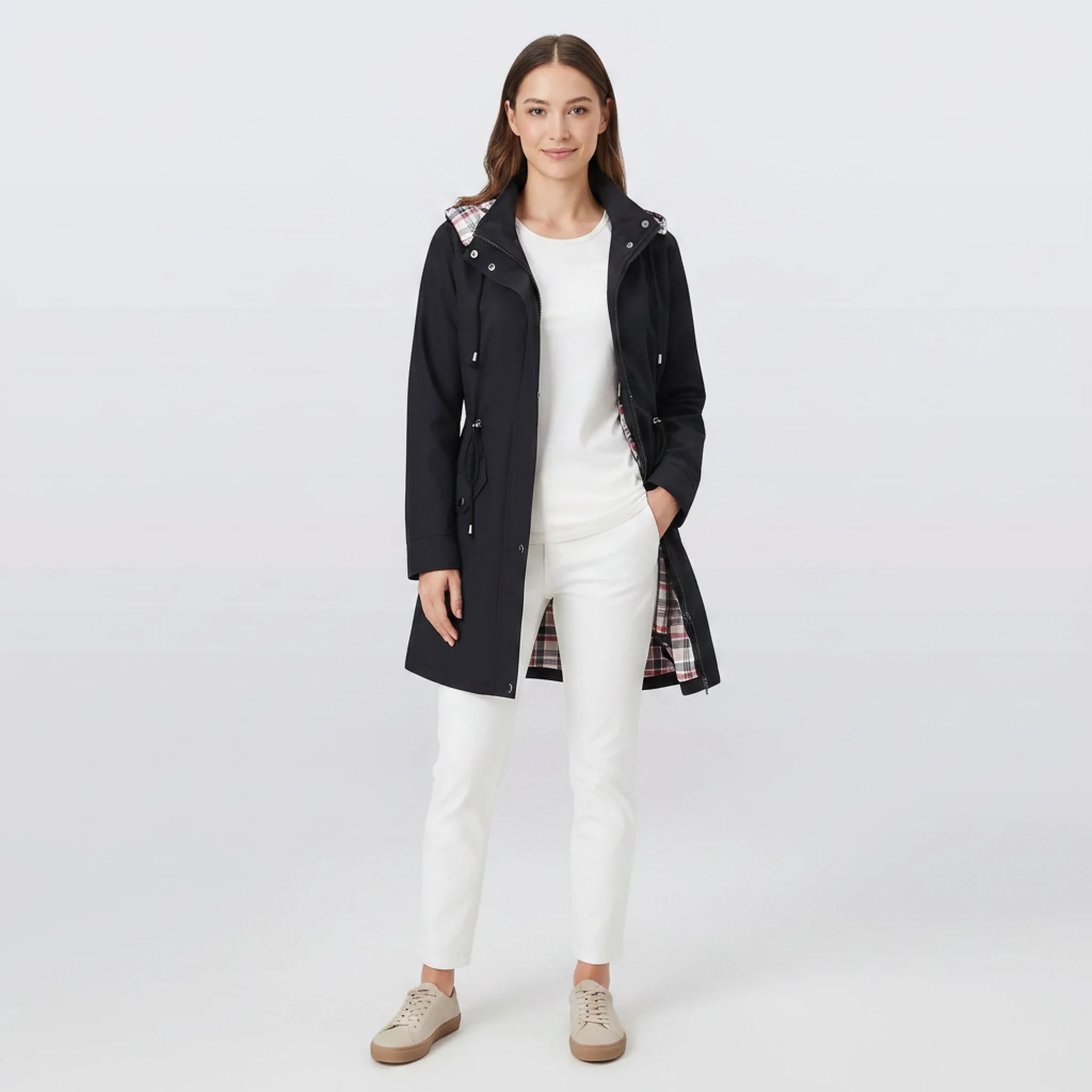 Norvale - Longline Hooded Zip Jacket