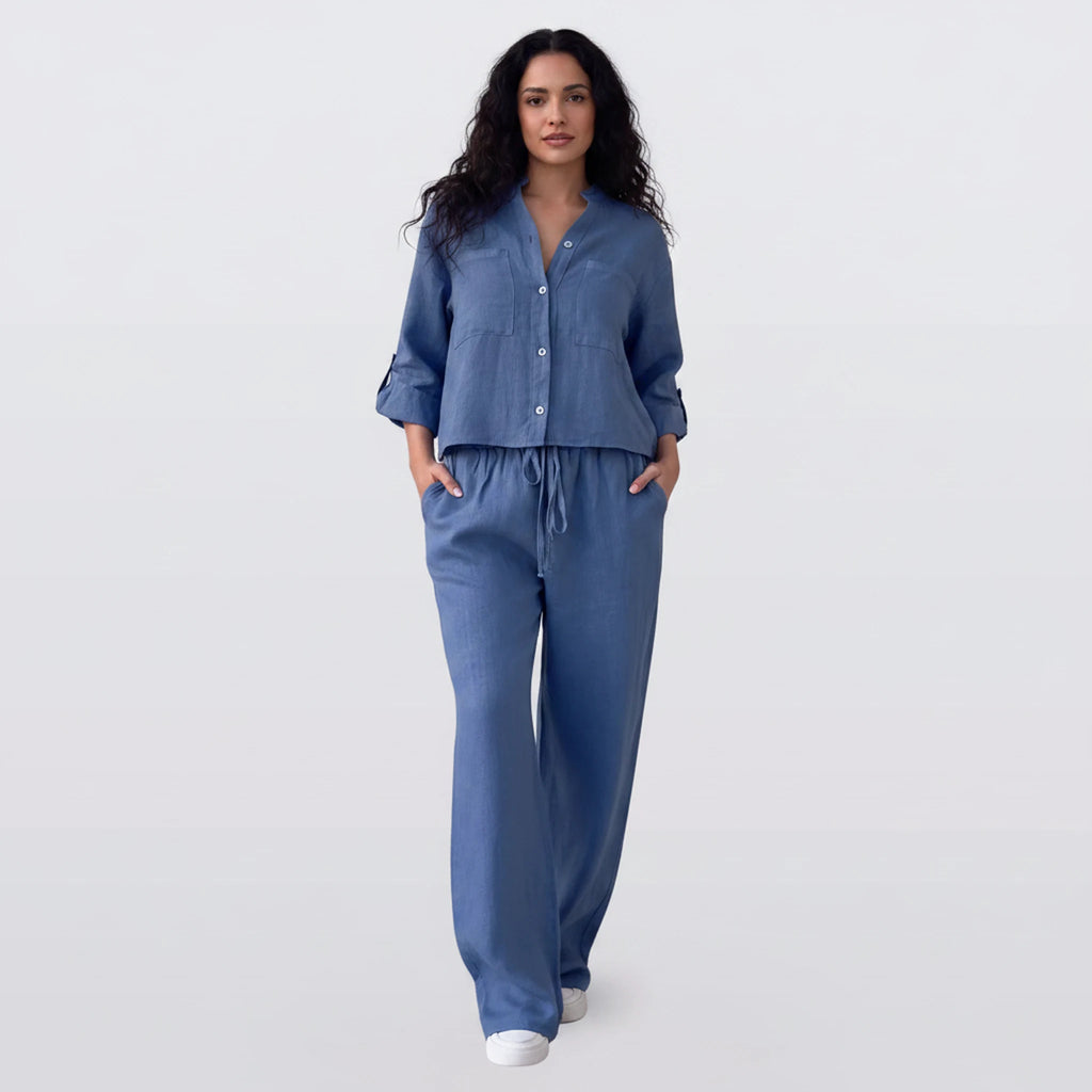 Palova - Short-Sleeve and Wide-Leg Lounge Set