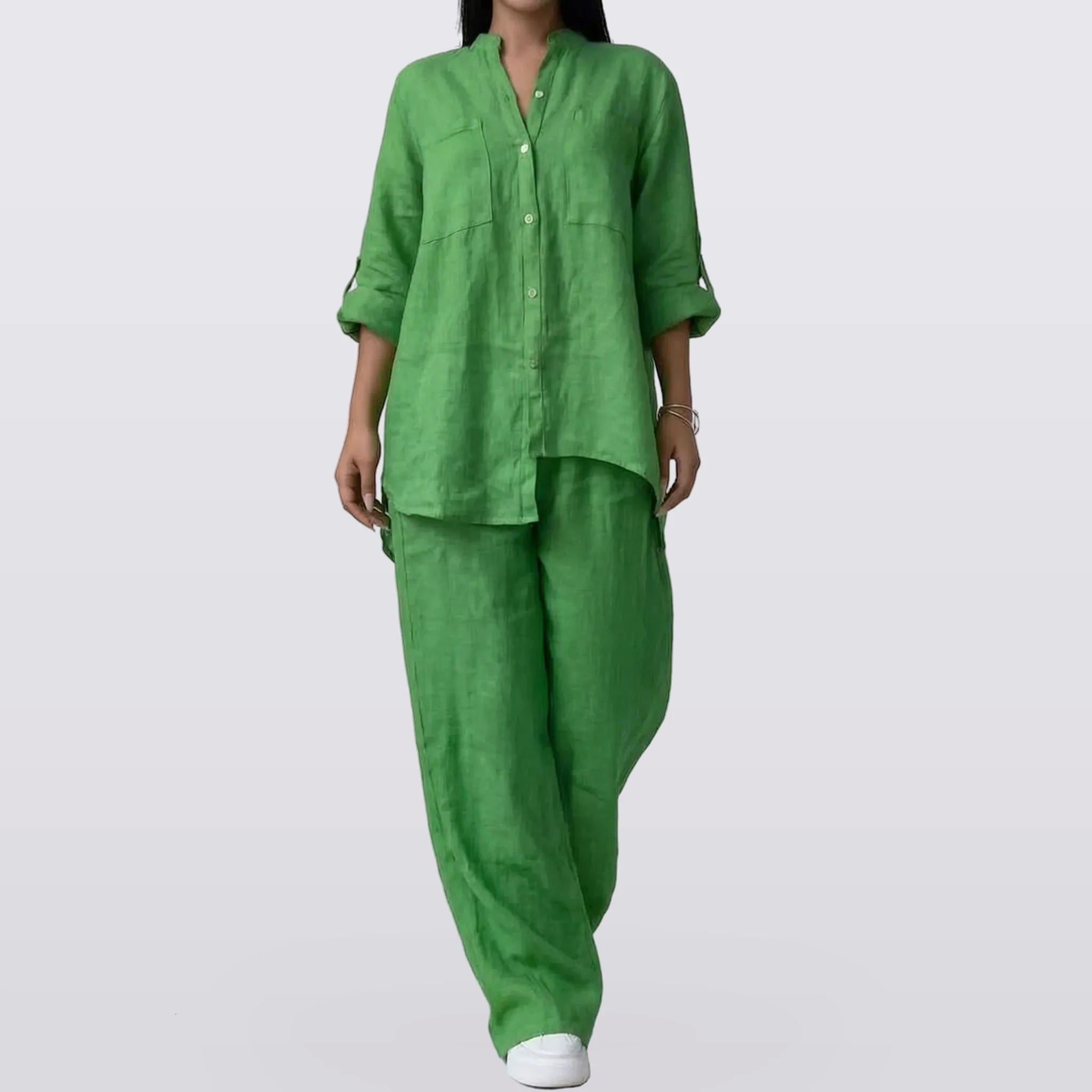 Palova - Short-Sleeve and Wide-Leg Lounge Set