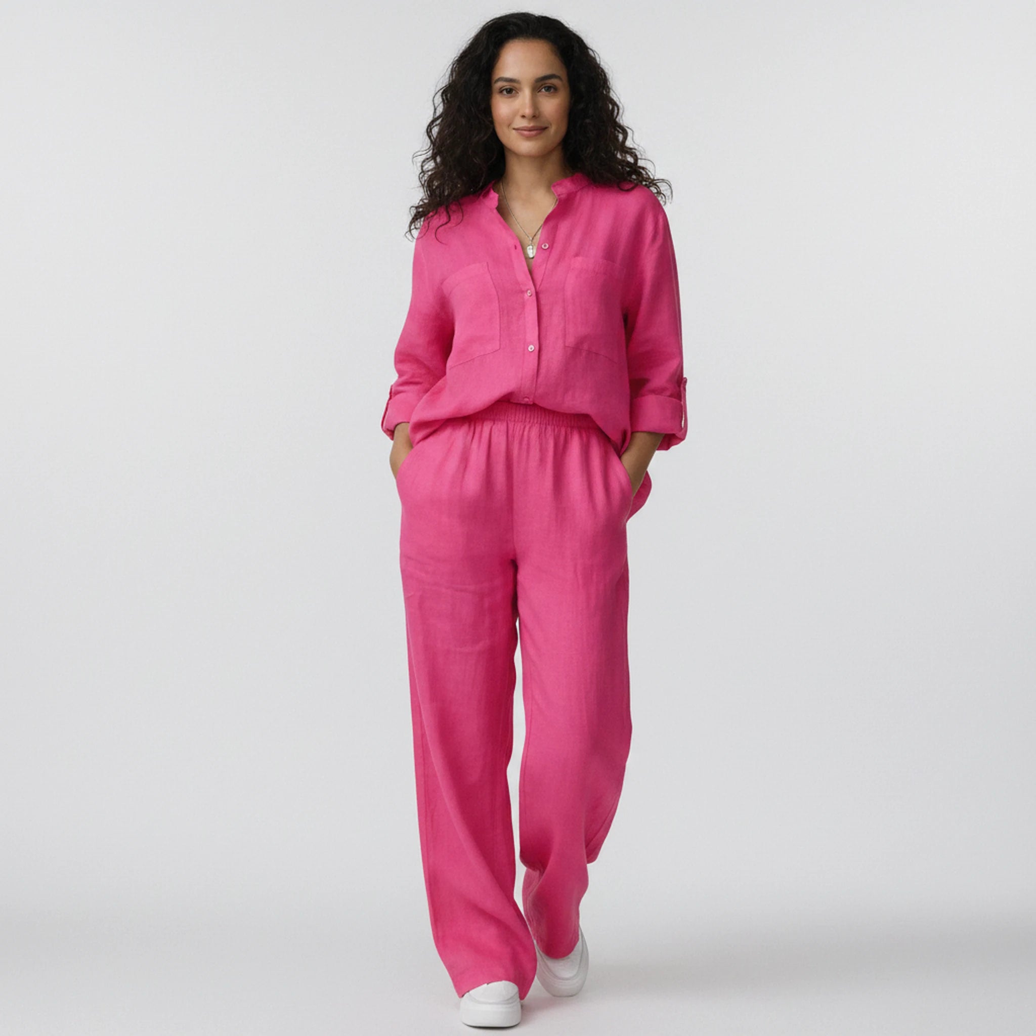 Palova - Short-Sleeve and Wide-Leg Lounge Set