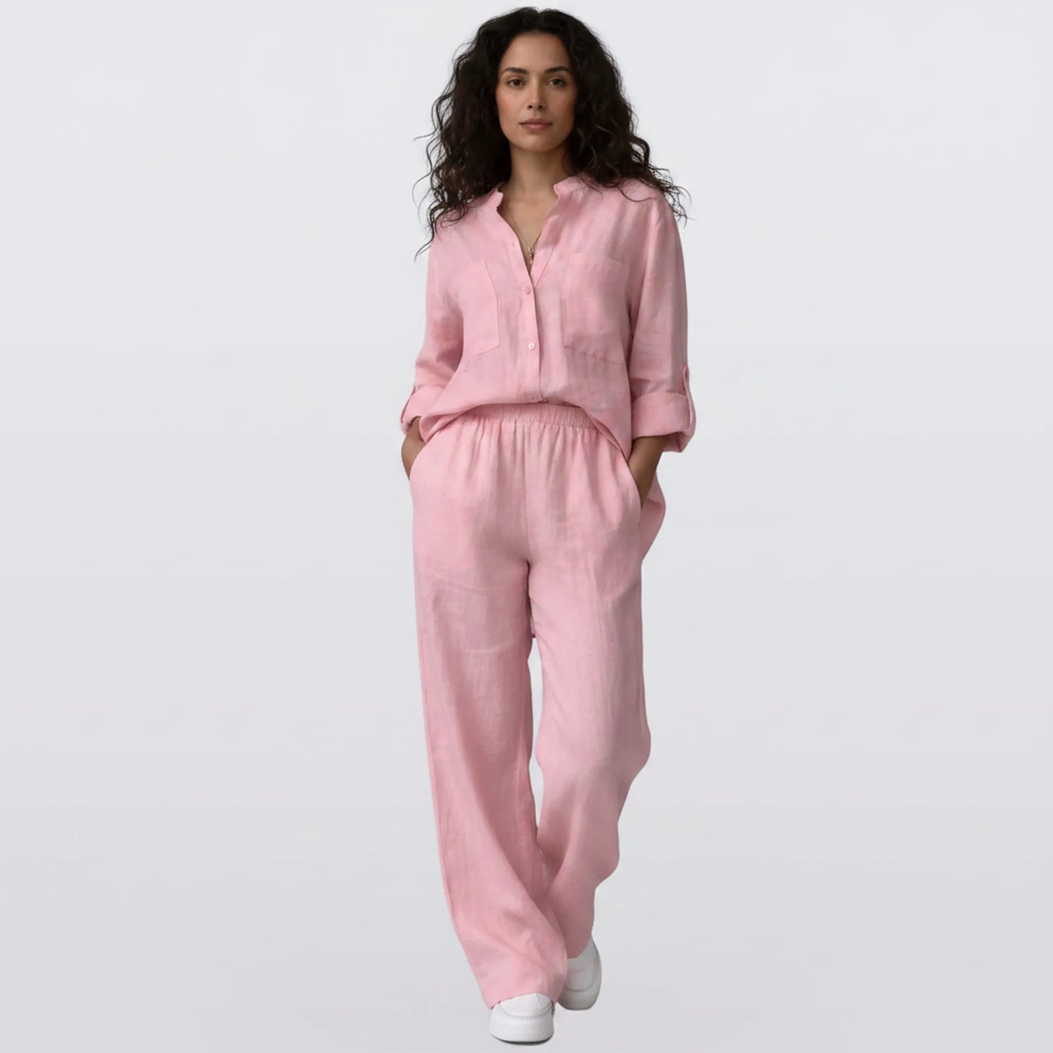 Palova - Short-Sleeve and Wide-Leg Lounge Set