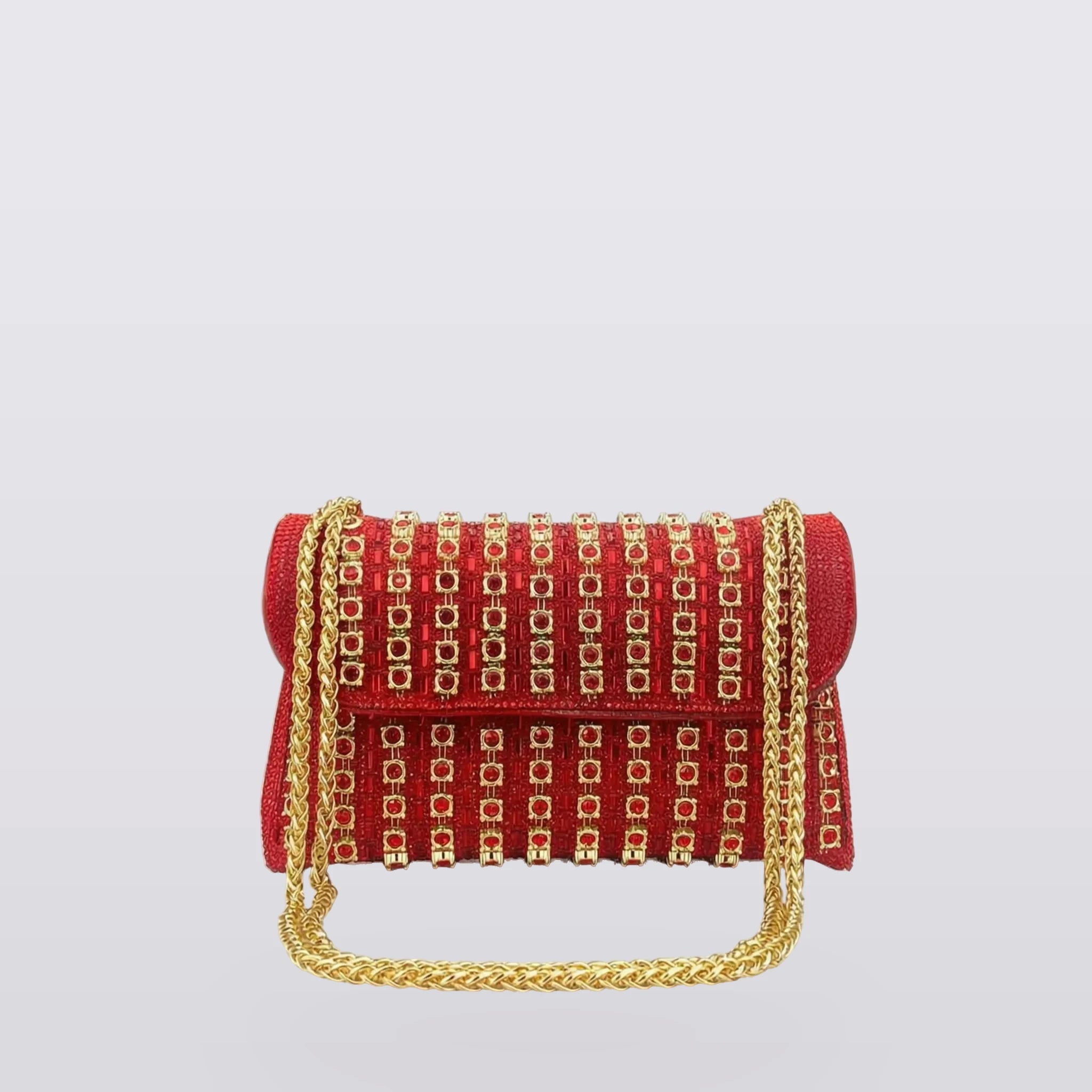 Sereva - Beaded Flap-Over Chain Bag
