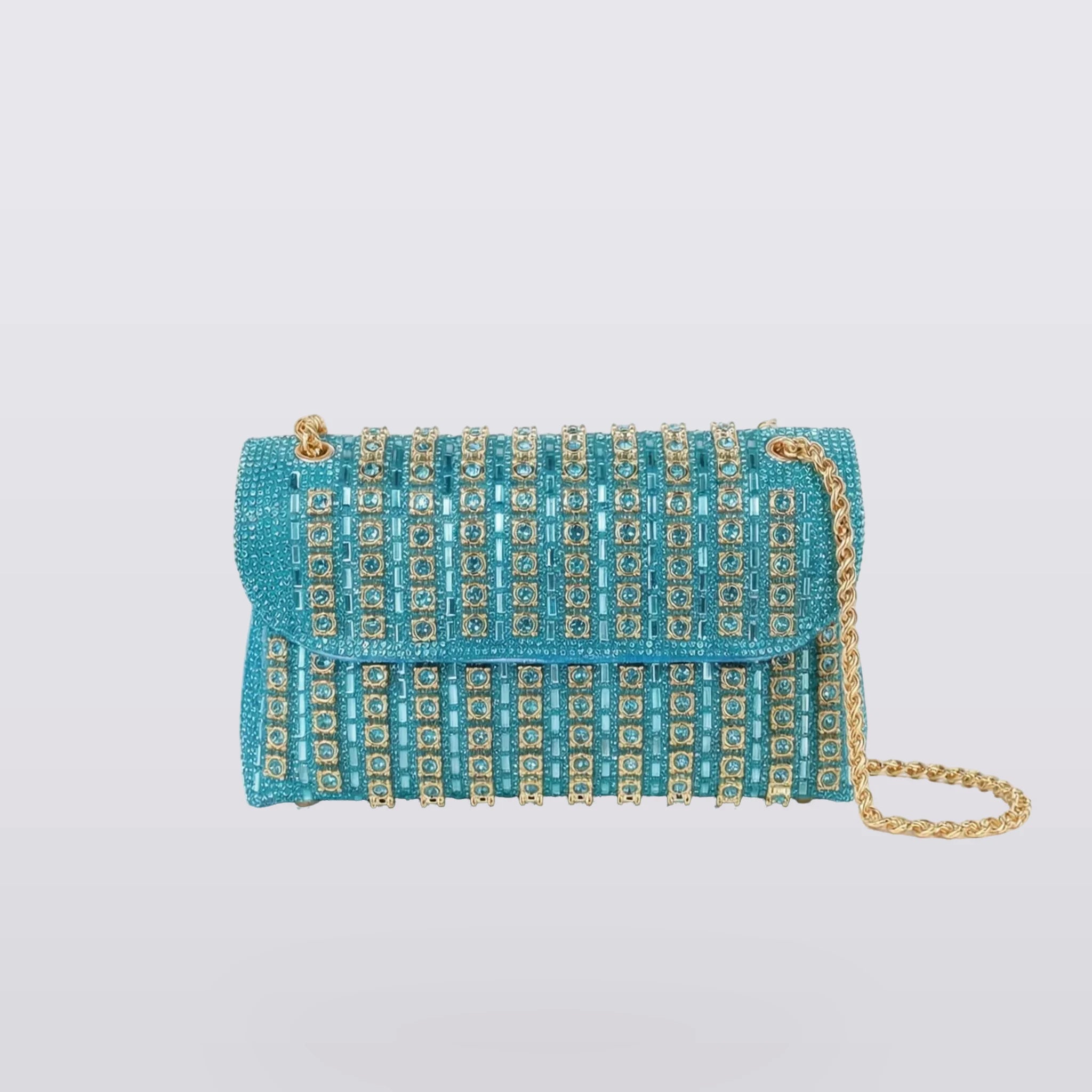 Sereva - Beaded Flap-Over Chain Bag