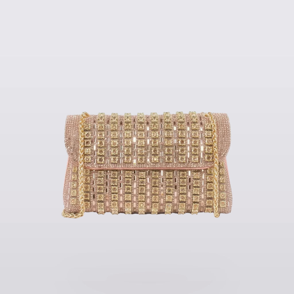Sereva - Beaded Flap-Over Chain Bag