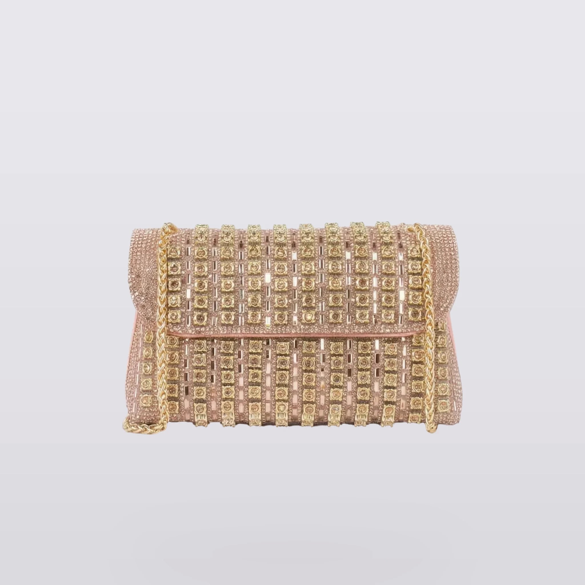 Sereva - Beaded Flap-Over Chain Bag
