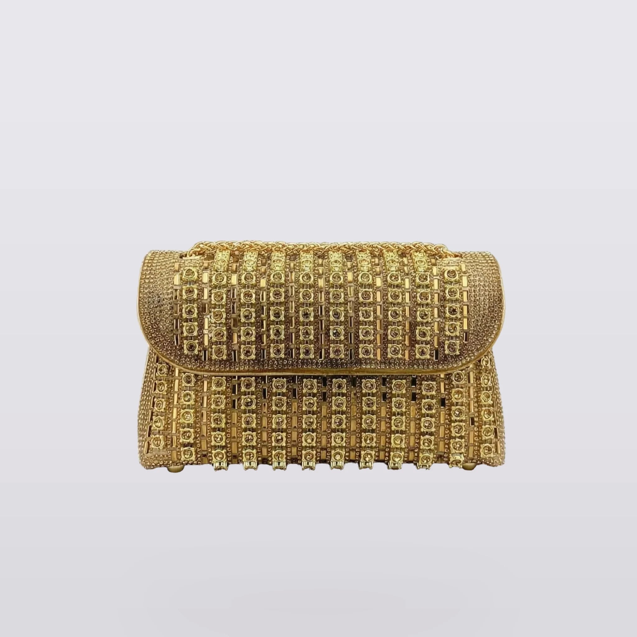 Sereva - Beaded Flap-Over Chain Bag