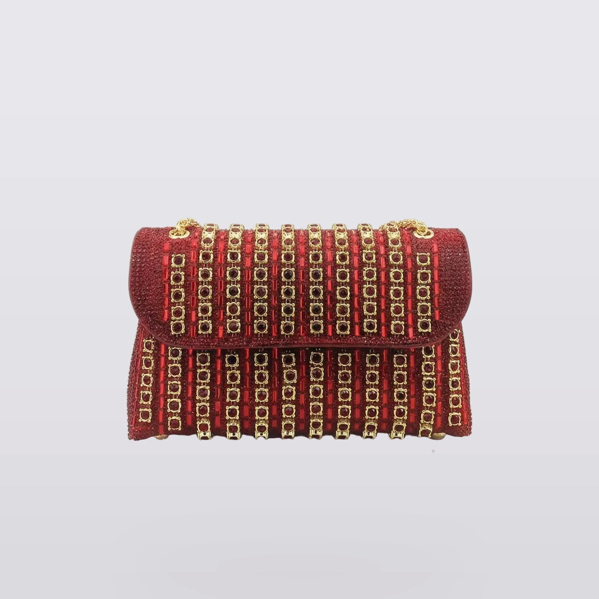 Sereva - Beaded Flap-Over Chain Bag