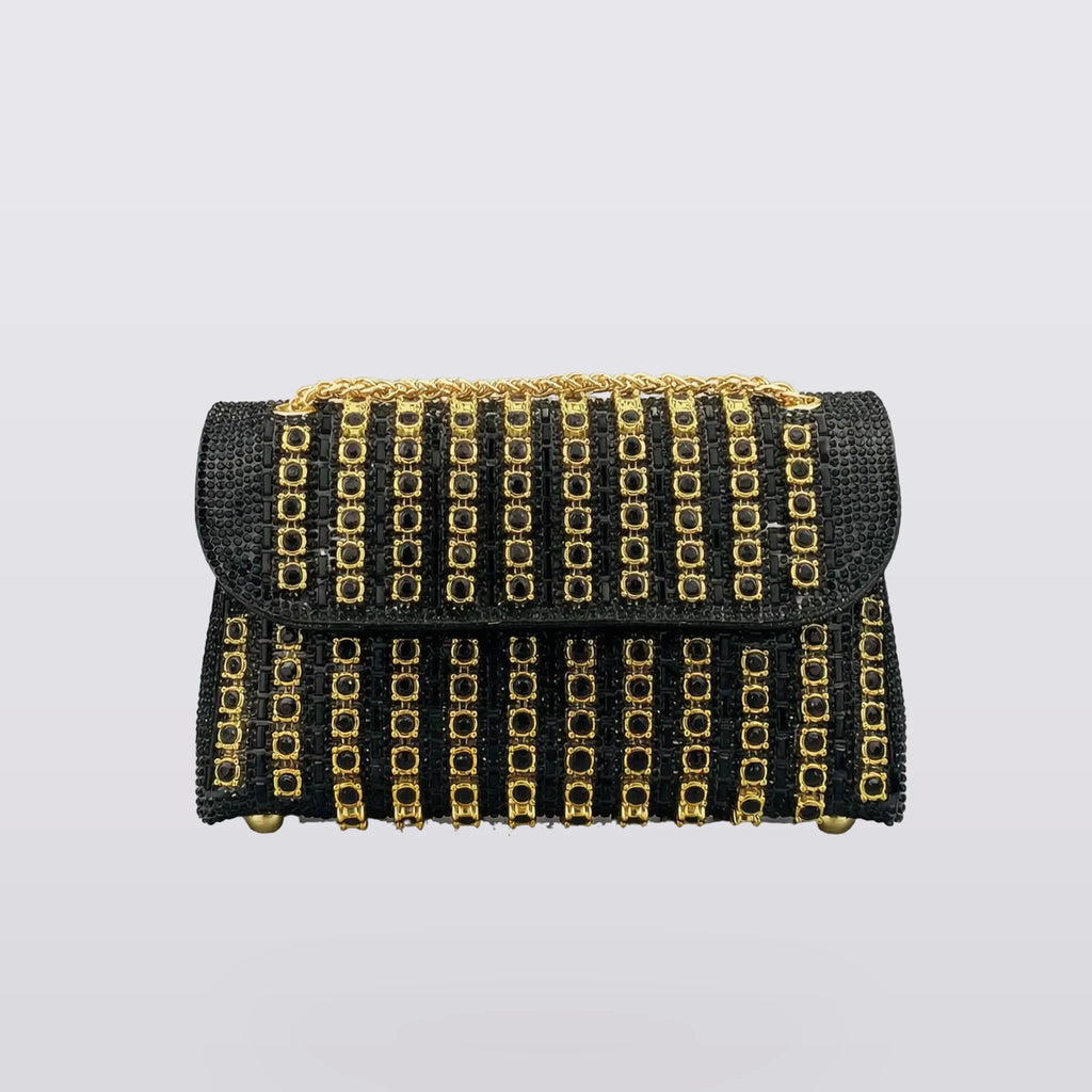 Sereva - Beaded Flap-Over Chain Bag