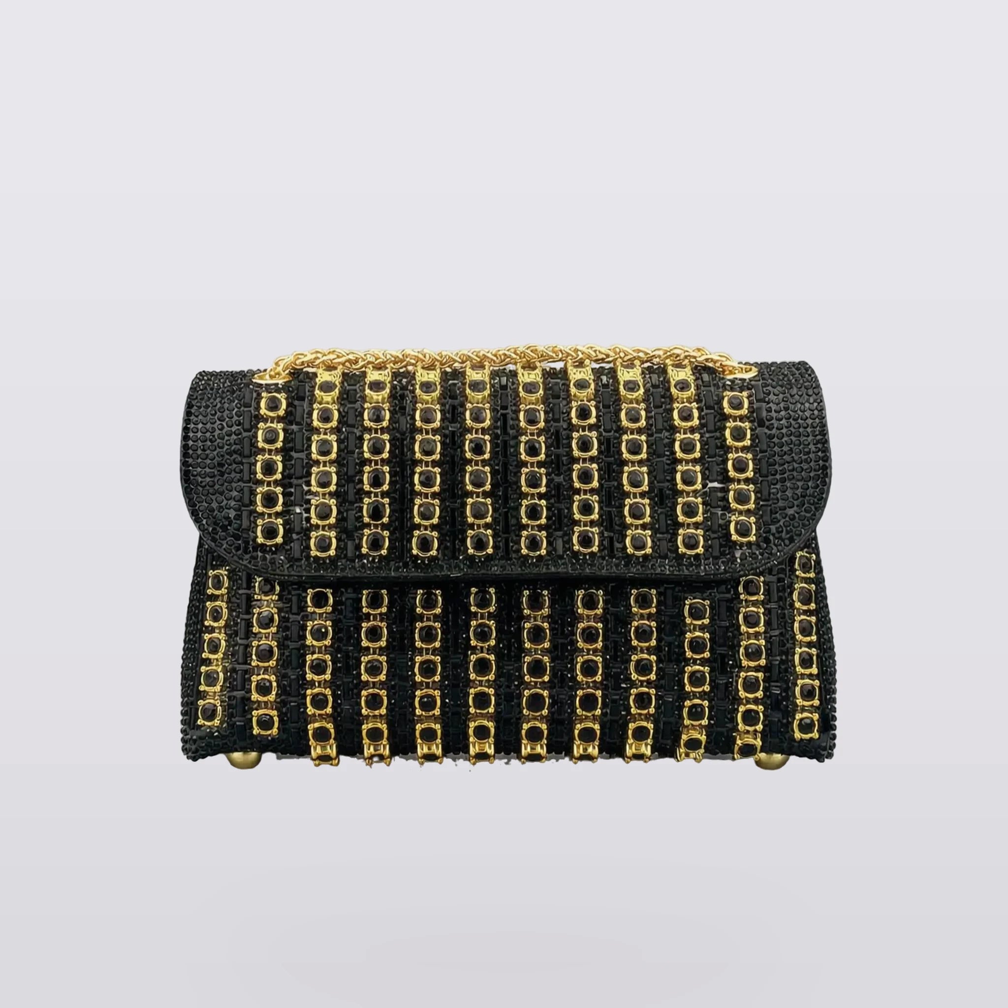 Sereva - Beaded Flap-Over Chain Bag