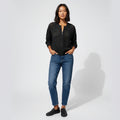 Wrenna - Zip-Front Textured Knit Cardigan